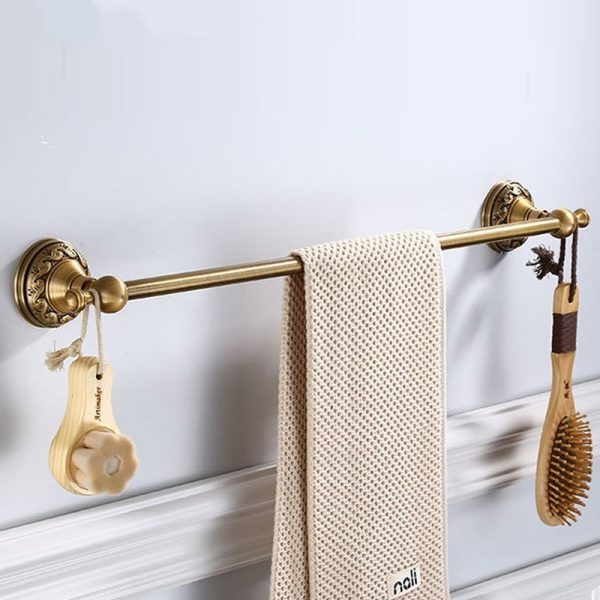 Antique Brushed Brass Towel Holder