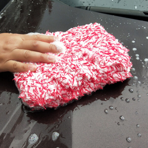 Water-absorbing Plush Car Wash Sponge Microfiber Towel Coral Fleece Cleaning Spong Mop Car Beauty Supplies