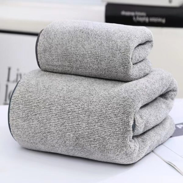 Thick Bamboo Charcoal Fiber Coral Fleece Towels Suit